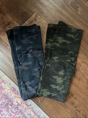 SPANX Camo Leggings Duo in Navy Camo and Green Camo